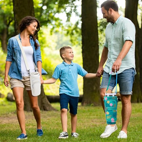 HASTHIP® Bottle Carrier Bag for Stanley Tumbler, Fashion Print Water Bottle Sling Bag with Phone Pocket, Neoprene Water Bottle Holder Pouch with Detachable Shoulder Strap HASTHIP® Bottle Carrier Bag for Stanley Tumbler, Fashion Print Water Bottle Sling Bag with Phone Pocket, Neoprene Water Bottle Holder Pouch with Detachable Shoulder Strap